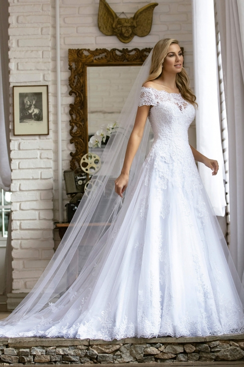 vestido de noiva evase 2019